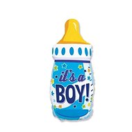 Flexmetal foil balloon baby bottle boy, 69 cm - Balloons