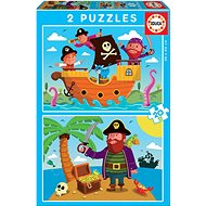 EDUCA Puzzle Pirates 2 × 20 pieces - Jigsaw Puzzle
