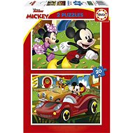EDUCA Puzzle Mickey Mouse: Amusement Park 2 × 20 pieces - Jigsaw Puzzle