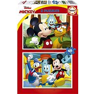 EDUCA Puzzle Mickey Mouse: Amusement Park 2 × 48 pieces - Jigsaw Puzzle