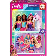 EDUCA Puzzle Barbie 2 × 48 pieces - Jigsaw Puzzle