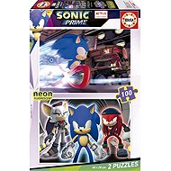 EDUCA Sonic Prime Light-up Puzzle 2 × 100 pieces - Jigsaw Puzzle