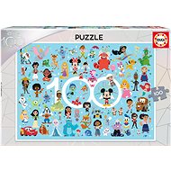 EDUCA Puzzle Disney 100 Years Anniversary - Characters 100 pieces - Jigsaw Puzzle