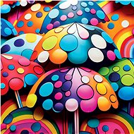 YAZZ Square Puzzle Colored Umbrellas 1023 pieces - Jigsaw Puzzle