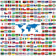 YAZZ Square Puzzle Flags 1023 pieces - Jigsaw Puzzle