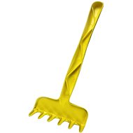 Micro trading Plastic rake 30 cm - yellow - Children's Tools