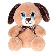 Micro trading Sitting plush animal with bow, 15 cm - Soft Toy