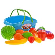 Microtrading Fruit and vegetables in a plastic basket - Toy Kitchen Food