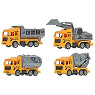 Mikrotrading Construction vehicles 11 cm reverse 8 pcs - Plastic Model