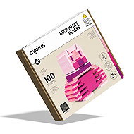 Mideer ARCHIMEDES BLOCKS Wooden Building Blocks Pink 100pcs - Wooden Blocks