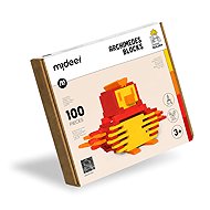 Mideer ARCHIMEDES BLOCKS Wooden Building Blocks Warm Colours 100pcs - Wooden Blocks