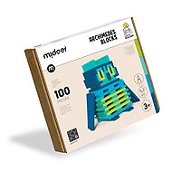Mideer ARCHIMEDES BLOCKS Wooden Building Blocks Cool Colours 100pcs - Wooden Blocks