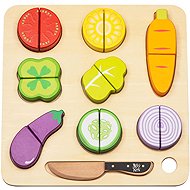 BusyKids Montessori Vegetables Wooden Kitchen Sorter - Toy Kitchen Food