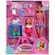 Simba Happy Animal doll, Steffi and Evi bunny + - Doll