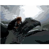 Zuty - Painting by Numbers - Harry Potter Flying on Klofan, 40X50 Cm, Canvas+Frame - Painting by Numbers