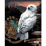 Zuty – Maľovanie podľa čísel – Plagát Hedviga a erb Rokfort (Harry Potter), 40 × 50 cm, plátno - Maľovanie podľa čísel