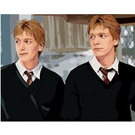 Zuty - Painting by Numbers - Fred and George Weasley (Harry Potter), 40X50 Cm, Canvas+Frame - Painting by Numbers