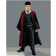 Zuty - Painting by Numbers - Harry Potter In Robe With Wand, 40X50 Cm, Canvas+Frame - Painting by Numbers