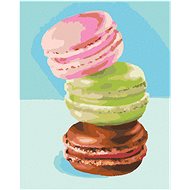Zuty - Painting by Numbers - Three Macaroons (Myroslava Voloschuk), 40X50 Cm, Canvas+Frame - Painting by Numbers