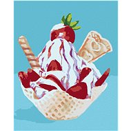 Zuty - Painting by Numbers - Cup With Strawberries (Myroslava Voloschuk), 40X50 Cm, Canvas+Frame - Painting by Numbers