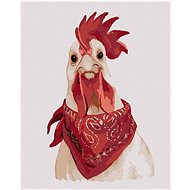 Zuty - Painting by Numbers - Cock and Scarf (Myroslava Voloschuk), 40X50 Cm, Canvas+Frame - Painting by Numbers