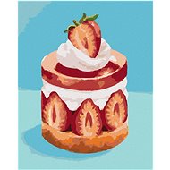 Zuty - Painting by Numbers - Strawberry Dessert (Myroslava Voloschuk), 40X50 Cm, Canvas+Frame - Painting by Numbers