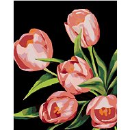 Zuty - Painting by Numbers - Pink Tulips (Myroslava Voloschuk), 40X50 Cm, Canvas+Frame - Painting by Numbers
