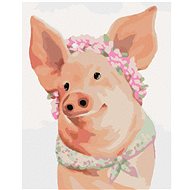 Zuty - Painting by Numbers - Piglet (Myroslava Voloschuk), 40X50 Cm, Canvas+Frame - Painting by Numbers