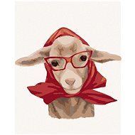 Zuty - Painting By Numbers - Goat With Red Scarf (Myroslava Voloschuk), 40X50 Cm, Canvas+Frame - Painting by Numbers