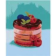 Zuty - Painting by Numbers - Raspberry Cake With Chocolate (Myroslava Voloschuk), 40X50 Cm, Canvas+F - Painting by Numbers