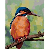 Zuty - Painting by Numbers - The Little Kingfisher (Myroslava Voloschuk), 40X50 Cm, Canvas+Frame - Painting by Numbers