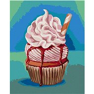 Zuty - Painting By Numbers - Cupcake With Whipped Cream (Myroslava Voloschuk), 40X50 Cm, Canvas+Fram - Painting by Numbers