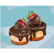 Zuty - Painting by Numbers - Cake with Strawberry and Chocolate Frosting (Myroslava Voloschuk), 40X5 - Painting by Numbers