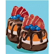 Zuty - Painting by Numbers - Dessert With Chocolate And Strawberries (Myroslava Voloschuk), 40X50 Cm - Painting by Numbers