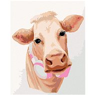 Zuty - Painting by Numbers - Cow With Headphones (Myroslava Voloschuk), 40X50 Cm, Canvas+Frame - Painting by Numbers