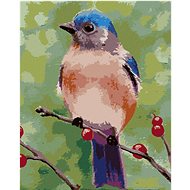 Zuty - Painting by Numbers - Blue Bird on a Twig (Myroslava Voloschuk), 40X50 Cm, Canvas+Frame - Painting by Numbers