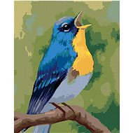 Zuty - Painting by Numbers - Blue Bird (Myroslava Voloschuk), 40X50 Cm, Canvas+Frame - Painting by Numbers