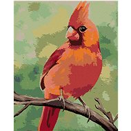 Zuty - Painting by Numbers - Red Bird 2 (Myroslava Voloschuk), 40X50 Cm, Canvas+Frame - Painting by Numbers