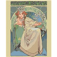 Zuty - Painting by Numbers - Princess Hyacinth (Alfons Mucha), 40X50 Cm, Canvas+Frame - Painting by Numbers