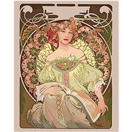 Zuty - Painting by Numbers - Dream (Alfons Mucha), 40X50 Cm, Canvas+Frame - Painting by Numbers
