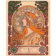 Zuty - Painting by Numbers - Zodiac (Alfons Mucha), 40X50 Cm, Canvas+Frame - Painting by Numbers