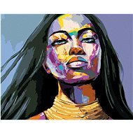 Zuty – Maľovanie Podľa Čísel – Farebný Portrét Ženy Vyjadrujúci Emócie, 80 × 100 cm, Plátno + Rám - Maľovanie podľa čísel