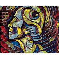 Zuty - Painting by Numbers - Abstract Woman with Eye, 40X50 Cm, Canvas+Frame - Painting by Numbers