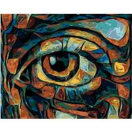 Zuty - Painting by Numbers - Abstract Eye in Dark Tones, 40X50 Cm, Canvas+Frame - Painting by Numbers
