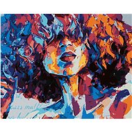 Zuty - Painting By Numbers - Abstract Woman With Curly Hair, 80X100 Cm, Canvas+Frame - Painting by Numbers