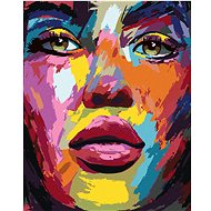 Zuty - Painting by Numbers - Colorful Face of a Woman, 40X50 Cm, Canvas+Frame - Painting by Numbers