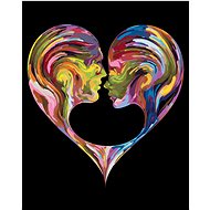 Zuty - Painting by Numbers - Romantic Heart, 40X50 Cm, Canvas+Frame - Painting by Numbers