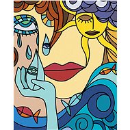 Zuty - Painting by Numbers - Abstract Eyes, 40X50 Cm, Canvas+Frame - Painting by Numbers