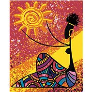 Zuty - Painting by Numbers - Woman Holding the Sun, 40X50 Cm, Canvas+Frame - Painting by Numbers