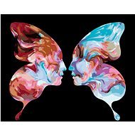 Zuty – Maľovanie Podľa Čísel – Motýľ Ako 2 Ľudské Tváre, 80 × 100 cm, Plátno + Rám - Maľovanie podľa čísel